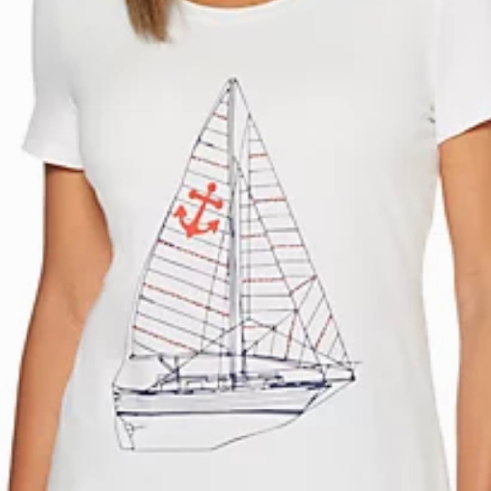 Rafaella Sailboat Short Sleeve Tee Shirt